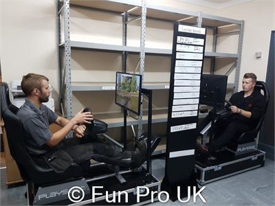 SAS guests head for the chequered flag!