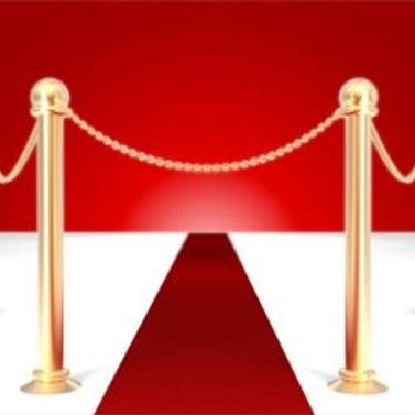 Why RED CARPET & 4 GOLD STANCHIONS?